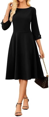 GRACE KARIN Work Dresses for Women Fit and Flare Midi Dress