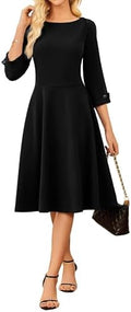 GRACE KARIN Work Dresses for Women Fit and Flare Midi Dress