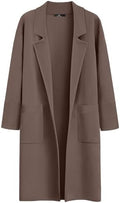 LILLUSORY Women's Long Cardigan Sweaters Fall Oversized Jacket Trench Coats