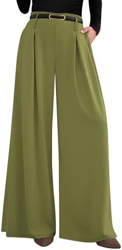 PRETTYGARDEN Womens Wide Leg Dress Pants Flowy Trousers