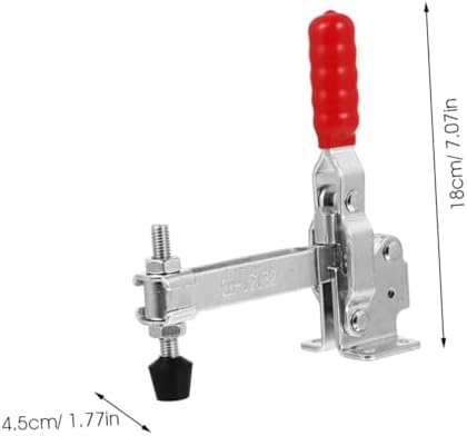 2pcs Welding Toggle Clamps with Rubber Tip, Iron Fixed Clamp for Woodworking and Welding Fixtures, Quick Release Workholding Device for Workshop Positioning