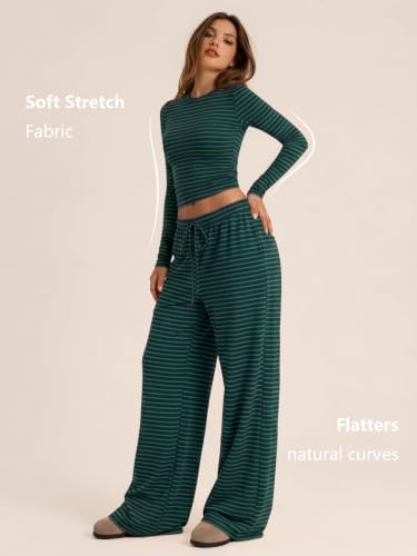 Trendy Queen Women's 2 Piece 2026 Fall Fashion Lounge Set with Pockets