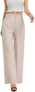 FUNYYZO Wide Leg Dress Pants for Women Work Slacks Business Casual Outfits