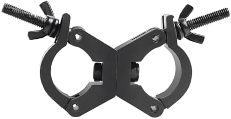 30-35mm (1.18-1.38") Swivel Truss Clamps (4-Pack), Aluminum O-Clamps for DJ Lights & Stage Rigging