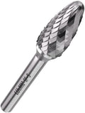 LU&MN SF-5 Tungsten Carbide Burr, 1/2" Head 1/4" Shank, 1 Pc