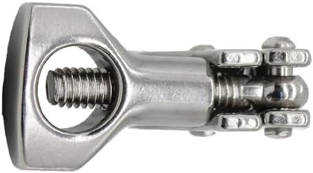 QiiMii 13MHHM Stainless Steel 304 Single Pin Heavy Duty Tri Clamp with Wing Nut for Ferrule TC 3/4"(3/4 Inch)