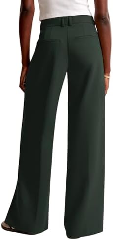 NIMIN Women Wide Leg Work Pants High Waisted Dress Trousers with Pockets