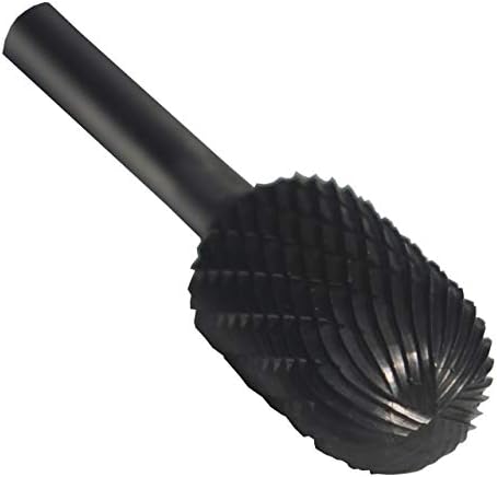 Drill America SC-4 Carbide Burr/Rotary File Cylindrical Radius-End Double Cut for Die Grinder 7/16" Dia. x 1" Cut Length with 1/4" Shank and 2-3/4" Overall Length, DUL Series