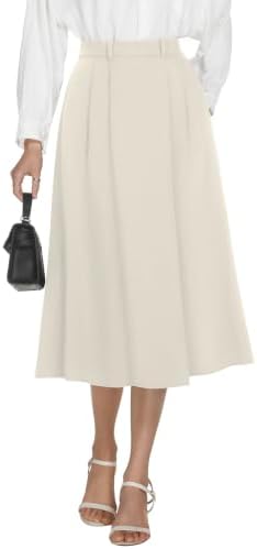 Casly Lamiit A-Line Midi Skirts for Women Business Skirt