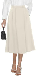 Casly Lamiit A-Line Midi Skirts for Women Business Skirt