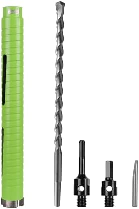 1 1/4 Inch Dry Core Drill Bit with Pilot Bit and 2 Pcs Adapters