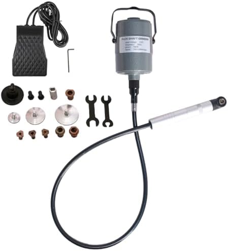 380W Hanging Flex Shaft Die Grinder Sander Polisher Rotary Tool, Foot Pedal Control, Extendable Handle
