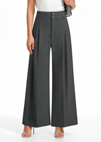 PRETTYGARDEN Women's High Waisted Wide Leg Dress Pants