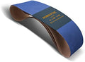 POWERTEC 6 x 48 Inch Zirconia Sanding Belts, 3PK, 120 Grit Belt Sander Sanding Belt for Bench Sander, Belt and Disc Sander, Woodworking & Paint Removal, Metal Polishing (464812Z-3)