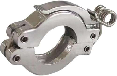 KF-16 Hinged Spring Clamp, DN 16 Rapid Fastening Clamp Quick-Release Clamping Ring for Elastomer Seal, Pressure Spring Toggle, Alumium (KF 16)