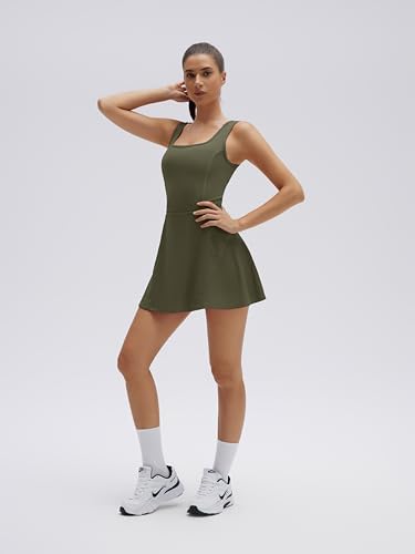SUUKSESS Tennis Dress with Shorts Underneath Easy Peasy Athletic Dresses