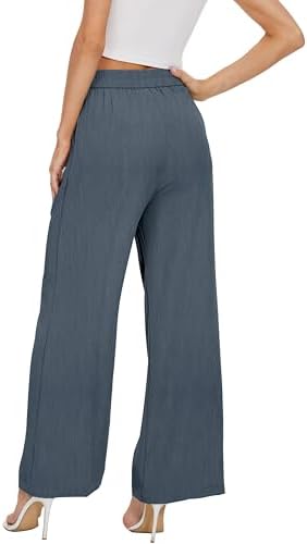 FUNYYZO Wide Leg Dress Pants for Women Work Slacks Business Casual Outfits