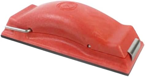 Sanding Block For Wood Or Autobody | Preppin' Weapon Hand Sander Is A Great Tool For Those With Big Hands Or Sore Joints | Sandpaper Won't Rip | Finish Wet Or Dry Sanding Faster | Red