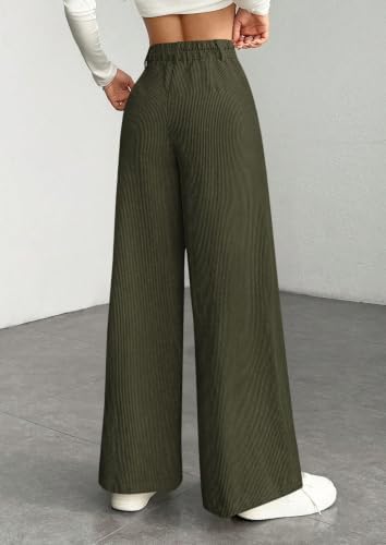 PRETTYGARDEN Women's High Waisted Corduroy Pants Casual