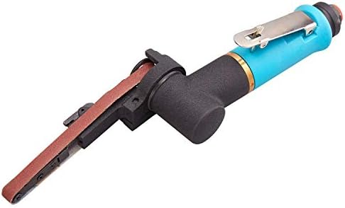 Pneumatic Tool Air Belt Sander,1/4" Air Inlet,Air Belt Sander (3/8" x 13") with 12pc Belts (#40，#60，80#，120#),3/8" Air Belt Grinder For Aluminium, Iron, Steel And Etc. Metal Polishing