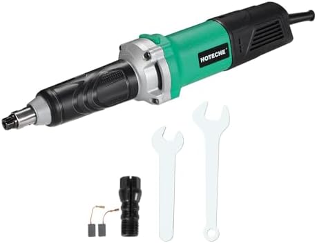 Hoteche 1/4-Inch Electric Die Grinder 6-Amp Heavy Duty Compact High-Speed Rotary Die Grinder Tool for Precision Grinding, Cutting, and Polishing