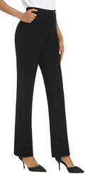 iChosy Women's Stretch Straight Leg Dress Work Pants Business Casual Slacks