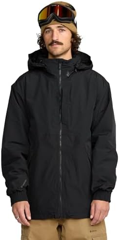 Volcom Men's Longo Signature GORE-TEX Snowboard Jacket – Waterproof Snow Jacket with Zip Tech