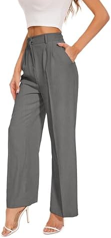 FUNYYZO Wide Leg Dress Pants for Women Work Slacks Business Casual Outfits