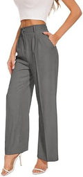 FUNYYZO Wide Leg Dress Pants for Women Work Slacks Business Casual Outfits