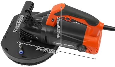 Concrete Grinder Machine, 2200W Electric Concrete Grinder Handheld Cement Grinder 7" 6 Variable Speed Concrete Grinding Machine Concrete Polishing Machine Sander