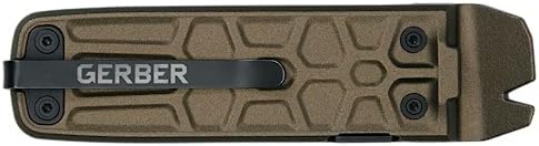 Gerber Lockdown Slim Pry 7-in-1 EDC Keychain Multitool, Knife, Burnt Bronze