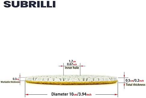 Dry/Wet 3 Step Diamond Polishing Pads 4" Sanding Discs Grit 1 for Granite Marble Concrete (3-Pcs)