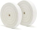 SCOTTCHEN Buffing Polishing Wheel 6 inch (70 Ply) Extra Thick for Bench Grinder Tool with 1/2" Arbor Hole 2 PCS
