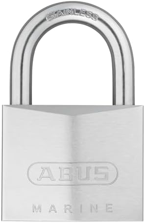 ABUS 75IB/50 Stainless Brass Lock with 2 Keys for Outdoor, Storage, Gate, 2in (50mm) Wide (Keyed Alike, 1)