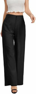 FUNYYZO Wide Leg Dress Pants for Women Work Slacks Business Casual Outfits