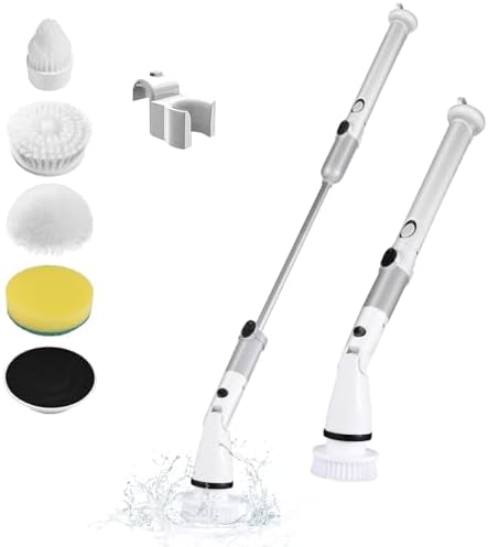 Irfora Electric Spin Scrubber Cordless Handheld Brush with Adjustable