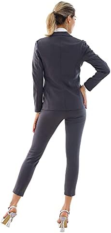 Marycrafts Women’s Two Piece Suits – Business Blazer Pant Suit Set, Professional Work Outfit for Office