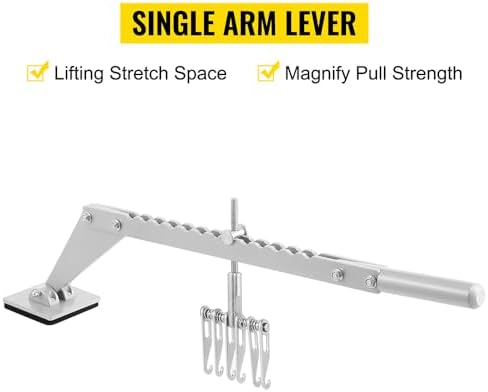 VEVOR Dent Pull Lever Bar, 6 Claw Hook Dent Puller, Single Leg Lifter Portable Dent Pull Bar Aluminum Alloy for Car Dent Repairing