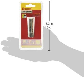 Starrett Diamond Grit Hole Saw 5/8" Dia, 1-1/2" Cutting Depth | Ideal For Drilling Small Diameter Holes, 5/8 In Diameter, 1/2-20 Thread Size, XA1 Arbor Cup, Silver, KD0058-N