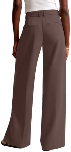 NIMIN Women Wide Leg Work Pants High Waisted Dress Trousers with Pockets
