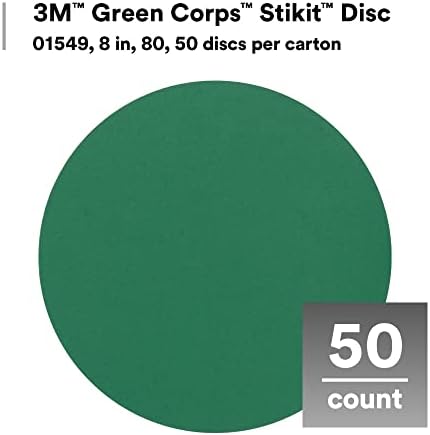 3M Green Corps Stikit Production Disc, 01549, 8 in, 80+ Grade