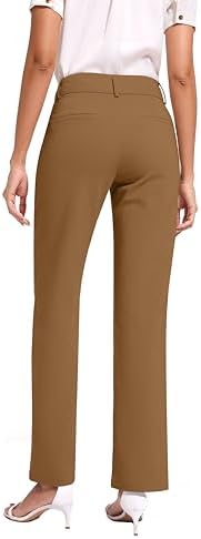 KICZOY Women Dress Pants Stretch Business Straight Leg with Pockets Wear to Work Casual 2026 Suitpants