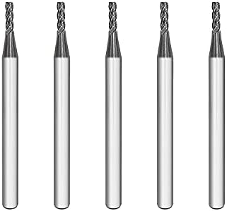 SPEED TIGER Micrograin Carbide Square End Mill - 4 Flute - ISE1/16 4T (5 Pieces, 1/16") - for Milling Alloy Steels, Hardened Steel, Metal & More – Mill Bits Sets for DIYers & Professionals
