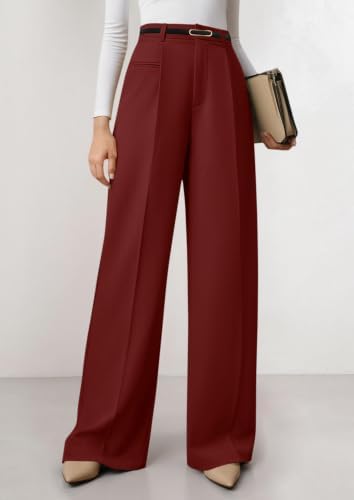 PRETTYGARDEN Women's Tailored Wide Leg Work Dress Pants