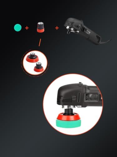 SPTA Mini Buffer Polisher, 1Inch/2Inch/3Inch Car Polisher Sets, 6-Level Variable Speed, with 54Pcs Foam Polishing Buffing Pads, and 2Pcs Rubbing Compound for Car Detailing Polishing