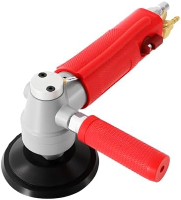Air Wet Polisher/Sander 4" Versatile Wet Stone Grinder 4300 RPM Pneumatic, Front Exhaust, Ideal for Polishing Stone and Concrete Water Mill Granite Marble Stone Wet Air Sander