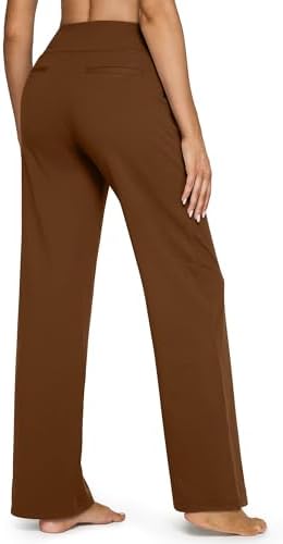 G4Free Yoga Pants for Women Wide Leg Pants with Pockets High Waisted