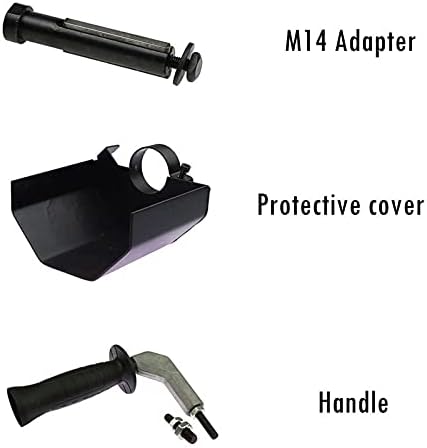 for M10/M14 Parts for Angle Grinder's Hand Held Linear Polisher Device Angle Grinder Adapter Protective Cove Tool Kit Accessories (Color : Handle)