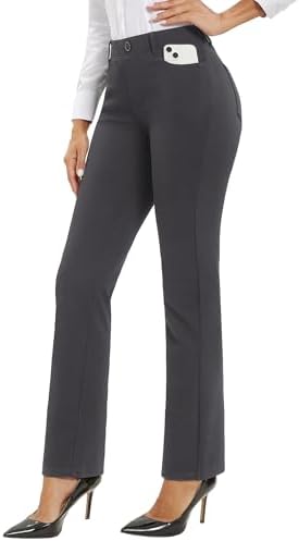 Stelle Women’s 30 Inch Straight Leg Work Pants Stretch Business Casual