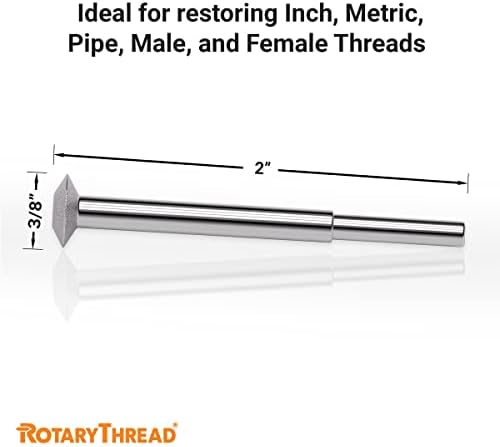 Repair Kits - Faster & Easier to Chase, Restore & Clean Internal or External Threads, All in One Universal Thread Files Set, Inch, Metric, Grooves, Glands, Acme, Buttress Thread